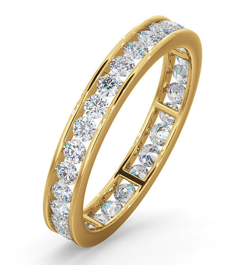 Mens 1ct H/Si Diamond 18K Gold Full Band Ring